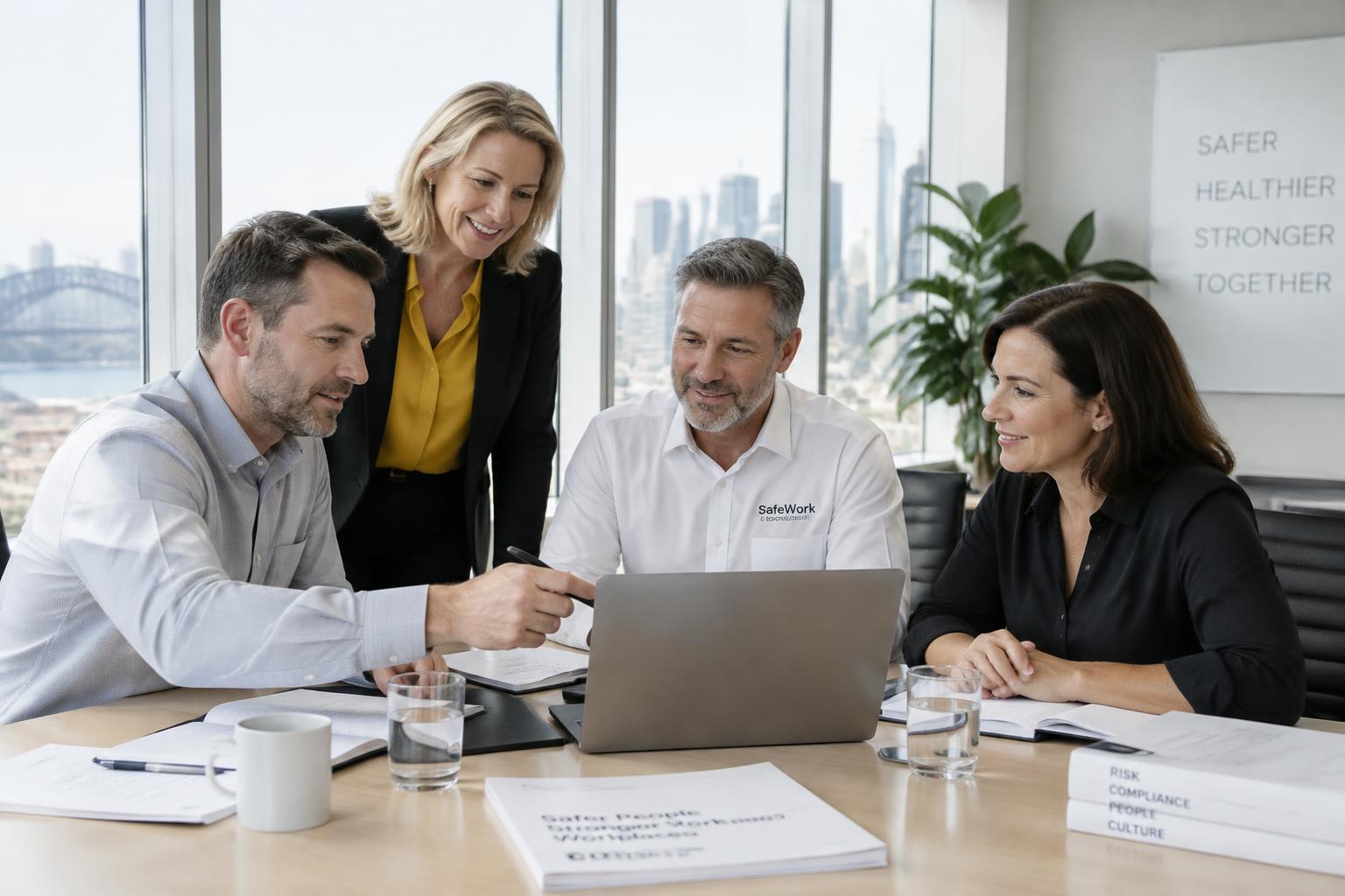 PBSafety consultants collaborating in the office
